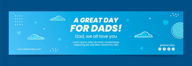 Free Vector gradient fathers day twitch banner