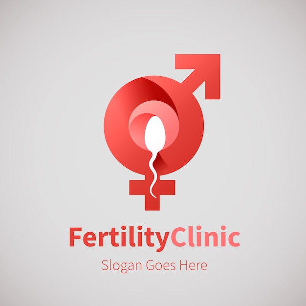 Free Vector gradient fertility clinic logo template