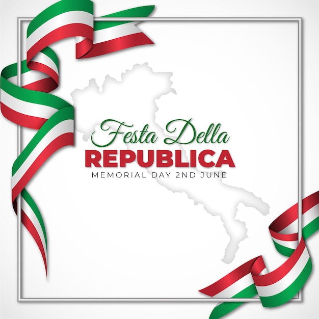 Free Vector gradient festa della repubblica illustration