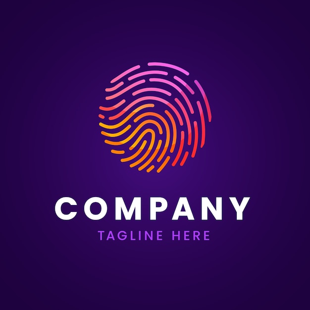 Gradient fingerprint logo design