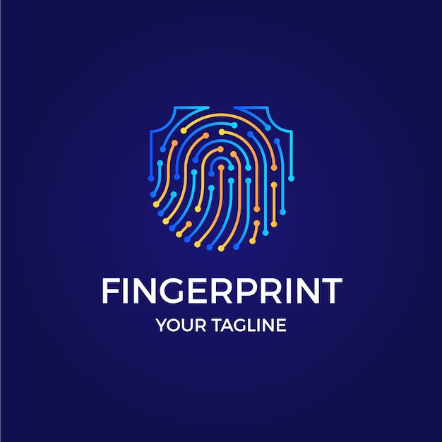 Gradient fingerprint logo design