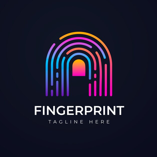 Gradient fingerprint logo design