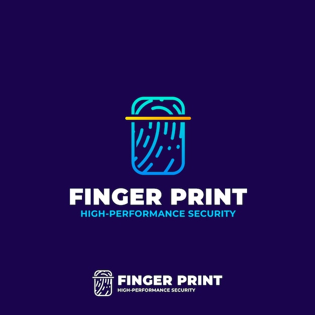 Gradient fingerprint logo template