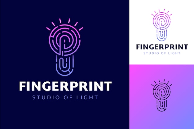 Gradient fingerprint logo template