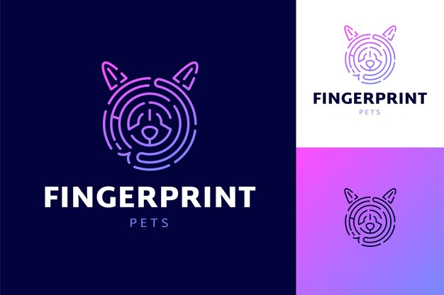 Gradient fingerprint logo template