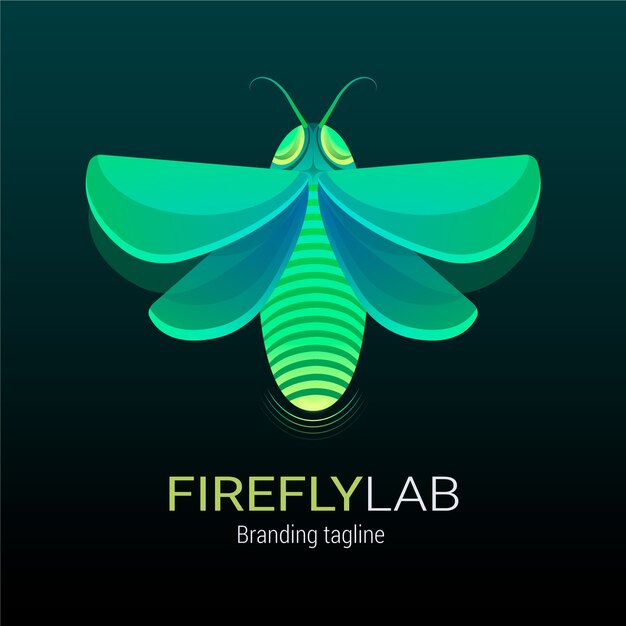 Gradient firefly logo template