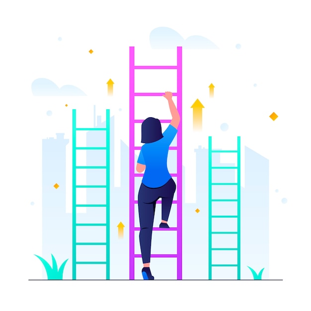 Free Vector gradient first step illustration