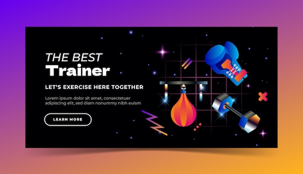 Gradient fitness center template