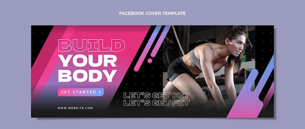 Gradient fitness facebook cover