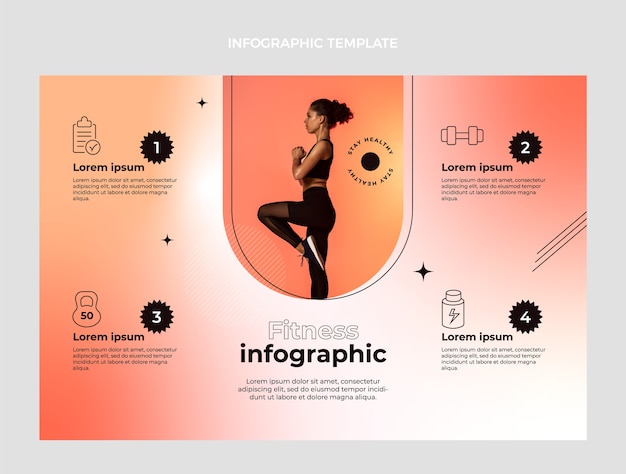 Gradient fitness graphics template