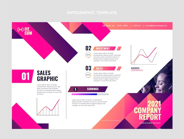 Gradient fitness infographic