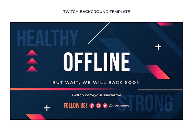 Gradient fitness offline twitch background