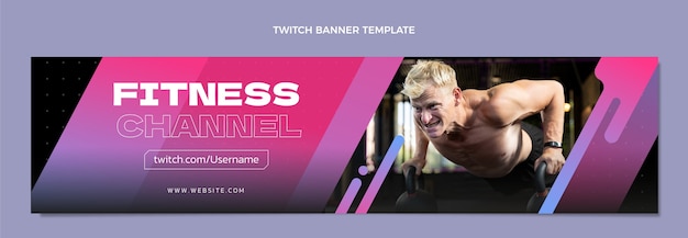 Gradient fitness twitch banner