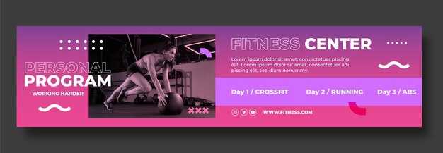 Gradient fitness twitch banner