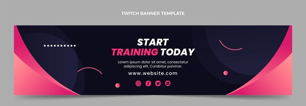 Gradient fitness twitch banner