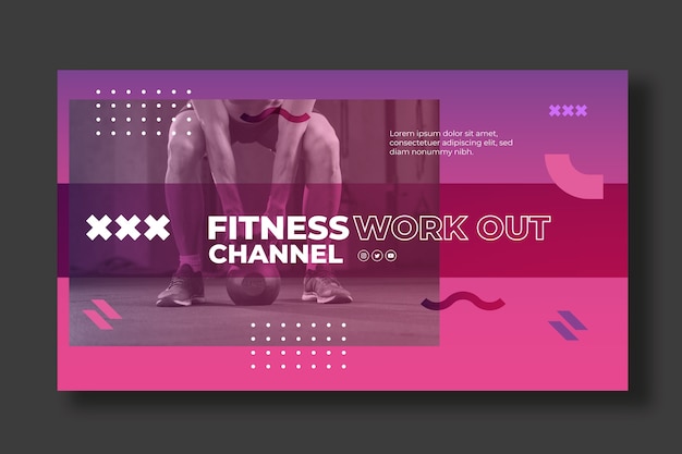 Gradient fitness youtube channel art