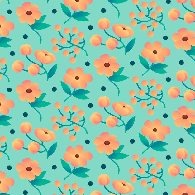 Gradient floral pattern in peach tones