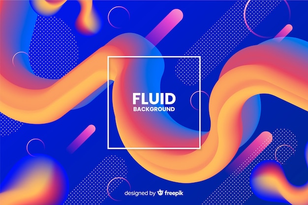 Free Vector gradient fluid shapes background