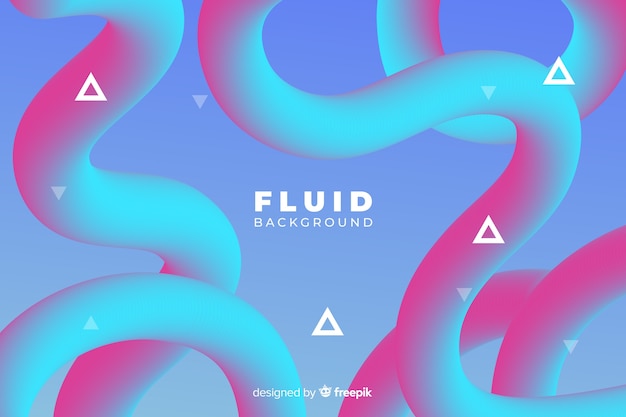 Gradient fluid shapes background