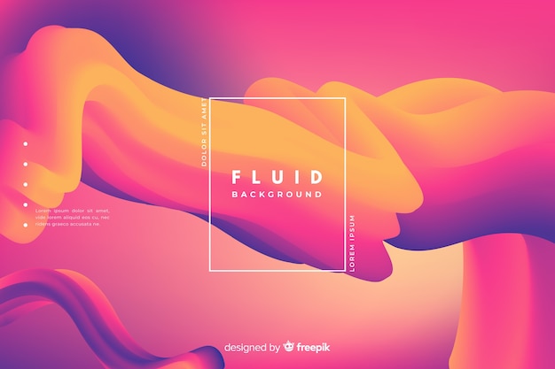 Gradient fluid shapes background