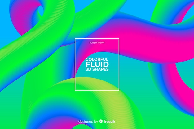 Gradient fluid shapes background