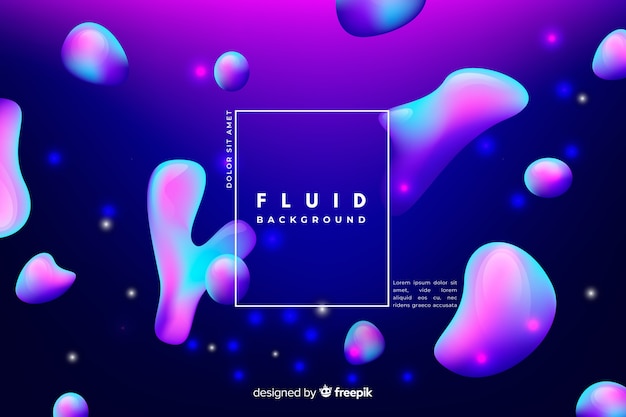 Free Vector gradient fluid shapes background