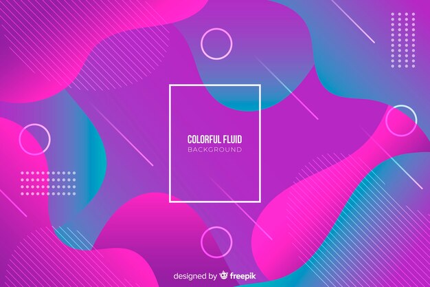 Gradient fluid shapes background