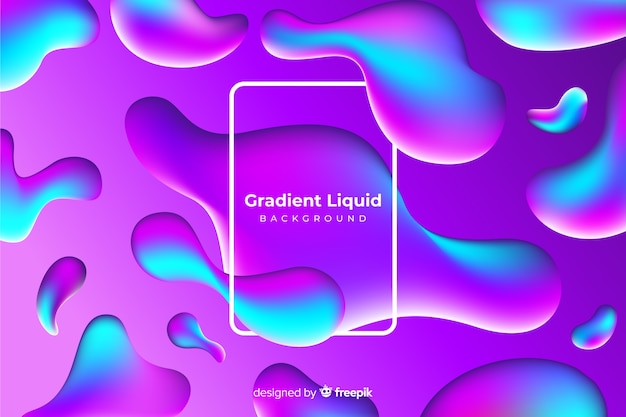 Gradient fluid shapes background