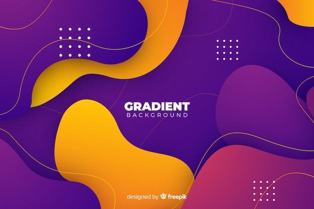 Gradient fluid shapes background