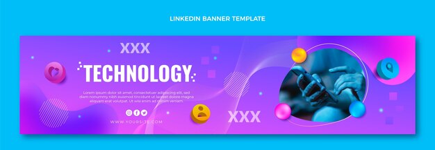 Gradient fluid technology linkedin banner