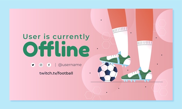 Free Vector gradient football game twitch background