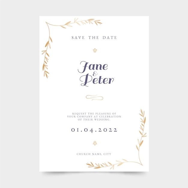 Gradient formal wedding invitations