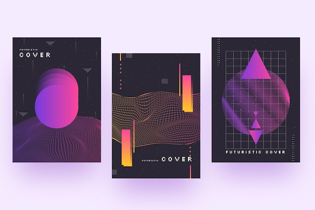 Gradient futuristic cover collection