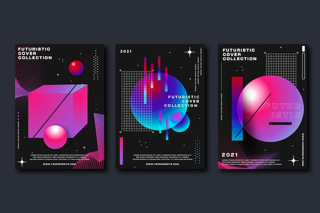 Gradient futuristic cover collection