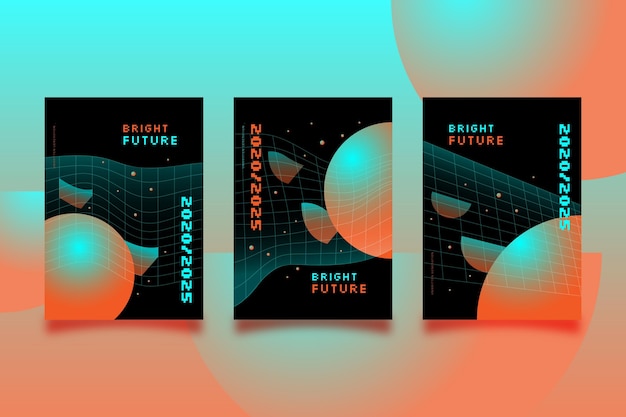 Gradient futuristic cover collection