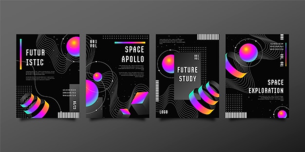 Gradient futuristic cover collection