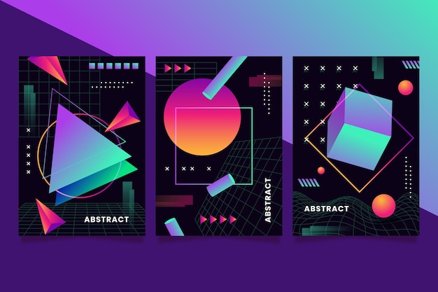 Gradient futuristic cover collection