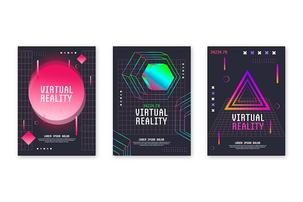 Gradient futuristic cover collection