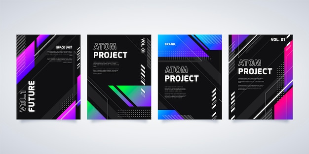 Gradient futuristic cover collection