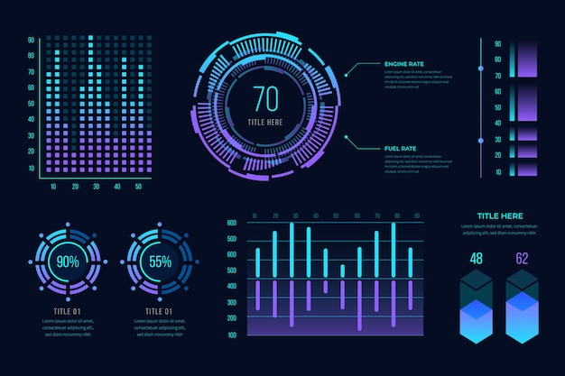 Gradient futuristic infographic