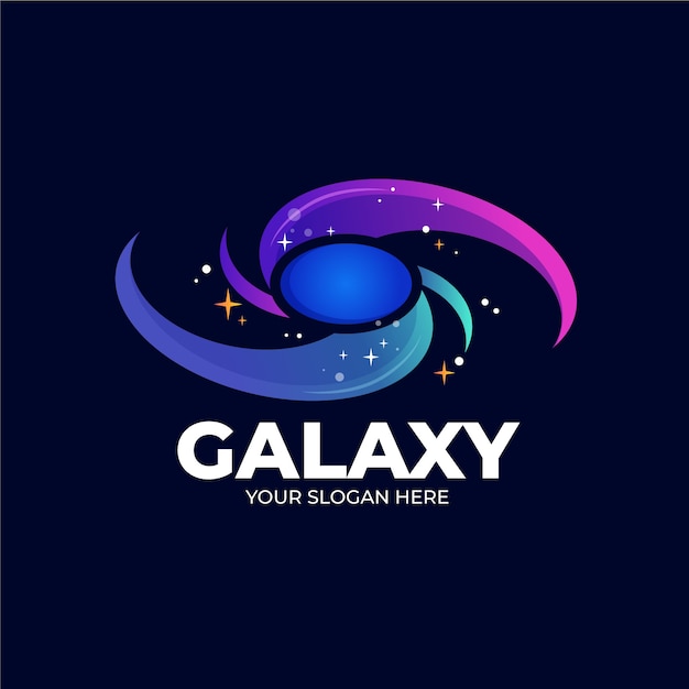 Free vector gradient galaxy logo template