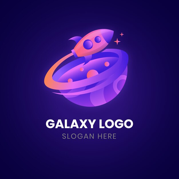 Gradient galaxy logo template