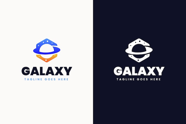 Free Vector gradient galaxy logo templates set