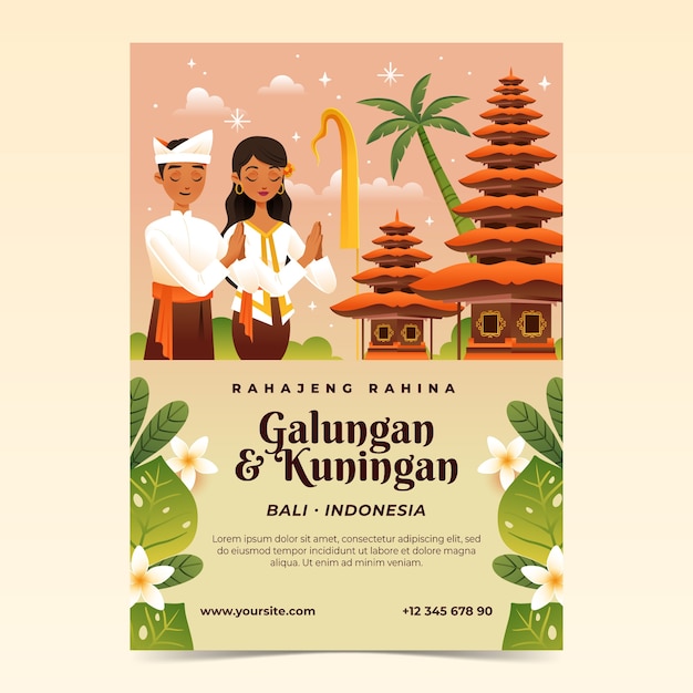 Gradient galungan poster template