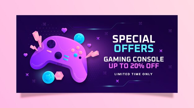 Gradient gaming offer sale banner