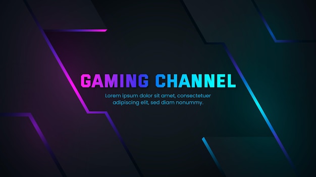 Gradient gaming youtube channel art