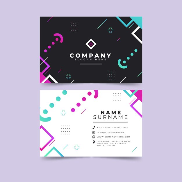 Gradient geometric business card