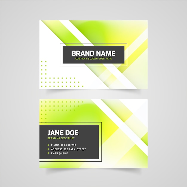 Gradient geometric business card