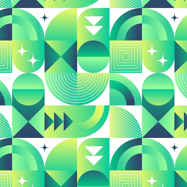 Gradient geometric mosaic pattern design