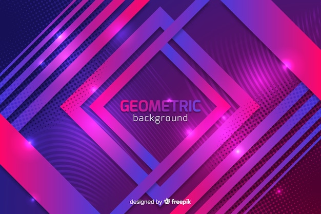 Gradient geometric shapes background